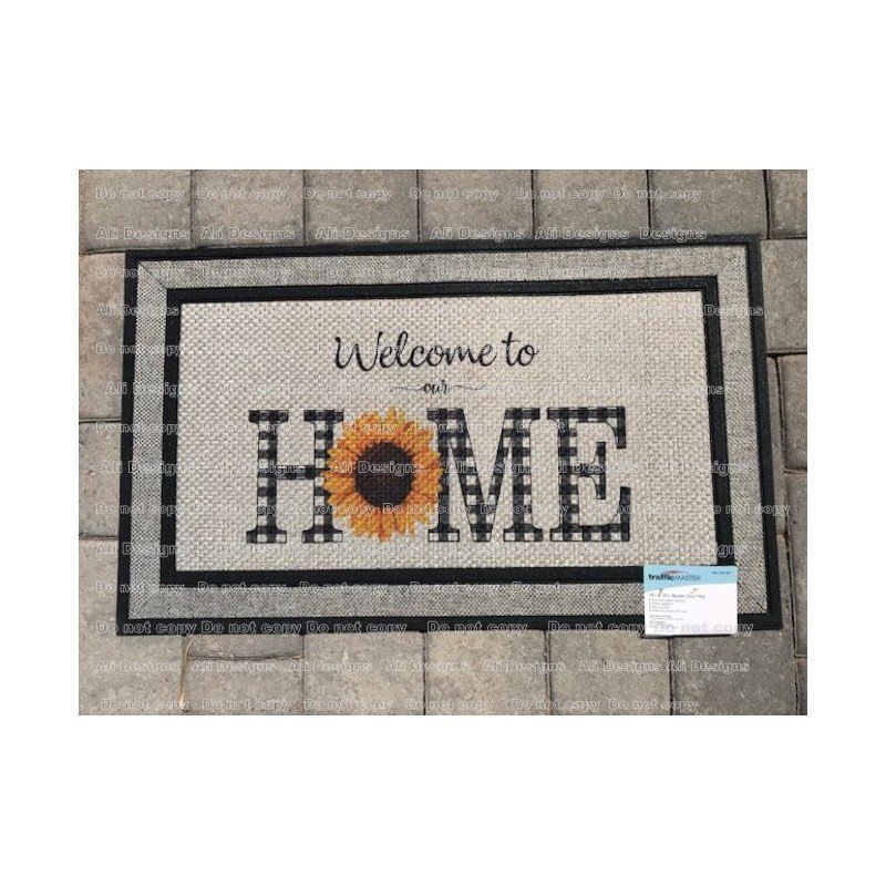‘Welcome to Our Home’ Doormat, Indoor Outdoor Rug, Large Front Door Mat  Outdoor